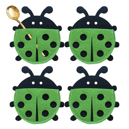 Generisch Utensilien-Besteckhalter-Beutel, Filz-Besteckhalter-Beutel | Ostern Marienkäfer Form Silberbesteck Geschirr Utensilienhalter | Tragbare Tischbestecktaschen für Zuhause, Café, Hotel, Küche Generisch Utensilien-Besteckhalter-Beutel, Filz-Besteckhalter-Beutel | Ostern Marienkäfer Form Silberbesteck Geschirr Utensilienhalter | Tragbare Tischbestecktaschen für Zuhause, Café, Hotel, Küche von Generisch