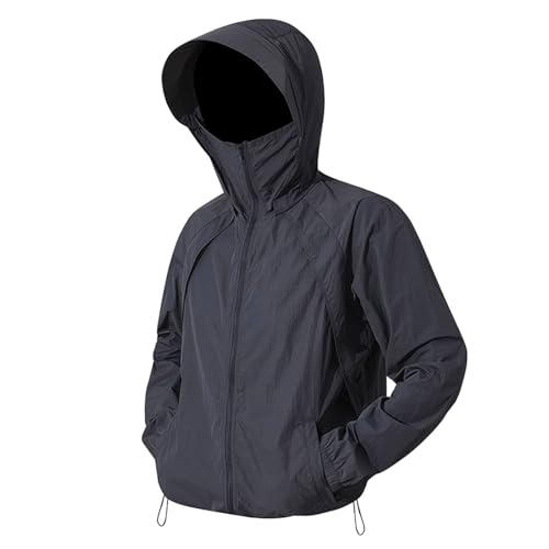 Generisch Uv Kleidung Damen Atmungsaktiv Leichte Dünne Jacke Trainingsjacke Zip Windjacke Leicht Upf 50+ Sweatjacke Lässig Anzug Sommerjacke Jogging Outdoor Bluse Schutzkleidung von Generisch