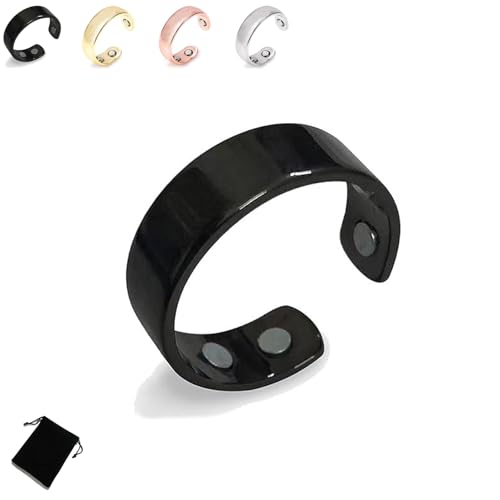 Generisch Vayro Ring Original Magnetic Wellness Ring for Women and Men, Adjustable Open Vayro Rings Lightweight and Water-Resistant Stainless Steel Rings (1PCS/A) von Generisch