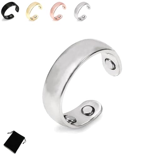 Generisch Vayro Ring Original Magnetic Wellness Ring for Women and Men, Adjustable Open Vayro Rings Lightweight and Water-Resistant Stainless Steel Rings (1PCS/D) von Generisch