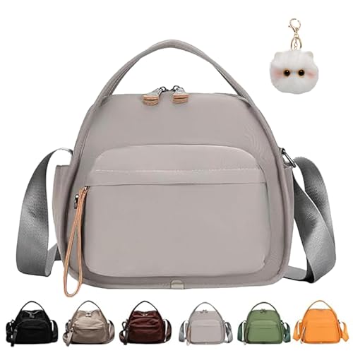 Generisch Veluna Shoulder Bag, Veluna Crossbody Shoulder Bag, Women's Lightweight Large Capacity Soft Top Handle Handbag Purse (Gray) von Generisch