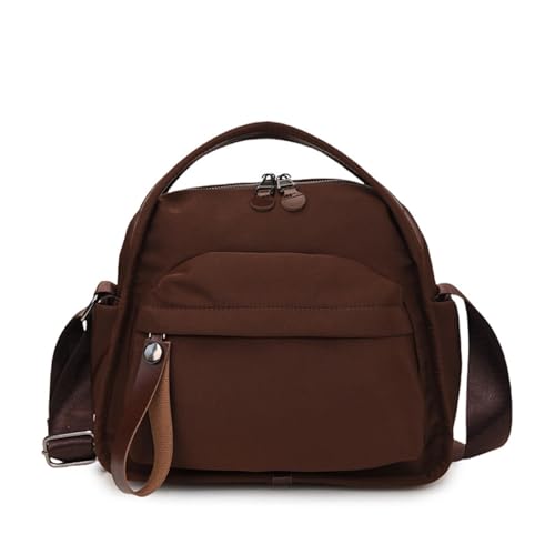 Generisch Veluna Shoulder Bag - Top Handle Purses for Women, Large Capacity with Zipper Lightweight Crossbody for Commuting Travel (Brown) von Generisch