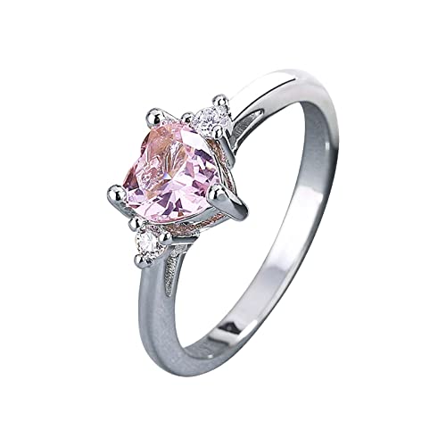 Generisch Verlobungsringe Rundschliff Zirkone Frauen Trauringe Schmuck Ringe für Zartes Design Knoten Set Mode Ring Versprechenringe Paare Romantisch Eheringe Verlobungsring Engagement Band ﻿ (9) von Generisch