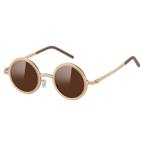 Generisch Verstellbare Tönungsbrillen,Runde Polarisierte Mit ND-Filter | Mode UV-Block Brille Für Reisen Stadtbummel Angeln Outdoor Sport von Generisch