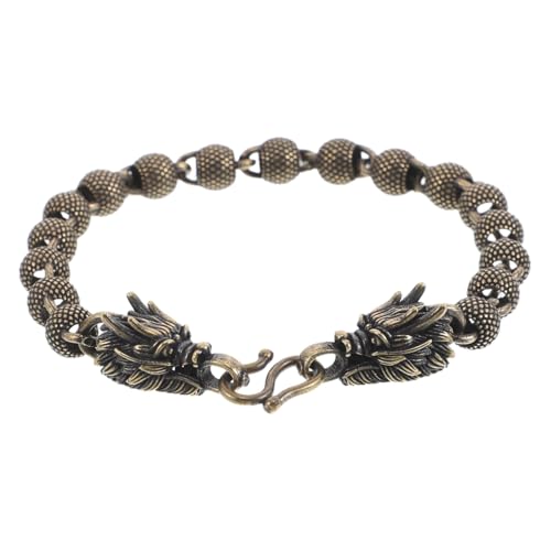 Generisch Vintage Drachen Armband Reinem Kupfer für Männer Frauen Unisex Perlenarmband mit Einzigartigem Drachenkopf Design für Modebewusste Schmuckliebhaber Generisch Vintage Drachen Armband Reinem Kupfer für Männer Frauen Unisex Perlenarmband mit Einzigartigem Drachenkopf Design für Modebewusste Schmuckliebhaber von Generisch