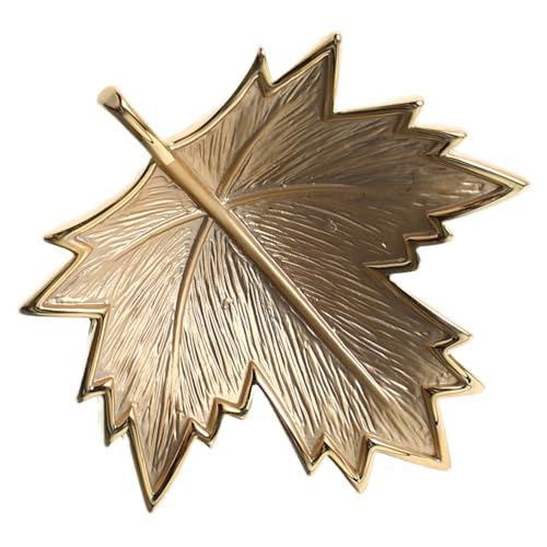 Generisch Vintage Gold Maple Leaf Brosche Damen Elegante Herbstbrosche mit Matter Emaille Leichte Langlebige Anstecknadel für Jacken Taschen Schals Herbstlicher Schmuck für Damen Herren von Generisch