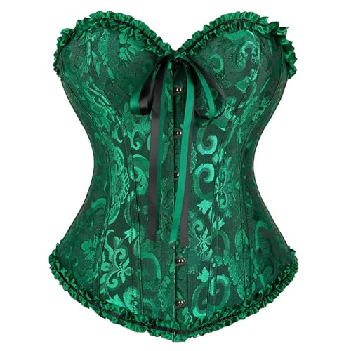 Generisch Vintage Korsett Tops für Frauen Top Korsetts Kostüme Dessous Bodyshaper Unterbrustkorsett Formend (GN1, XXXL) von Generisch