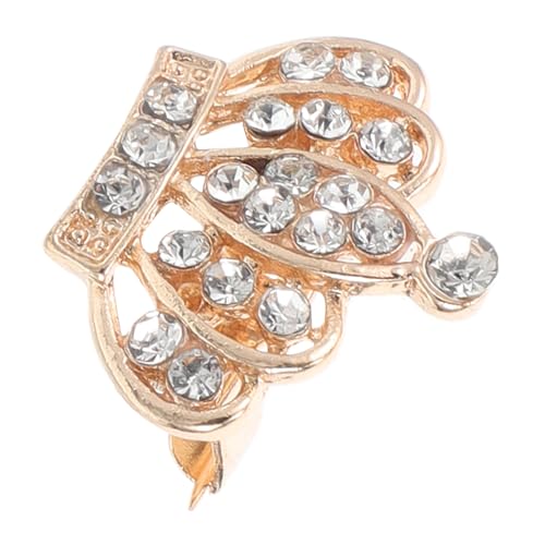 Generisch Vintage Krone Anstecknadel aus Langlebiger Zinklegierung mit Funkelnden Strasssteinen Vielseitige Brosche für Kleidung Revers und Schal Eleganter Schmuck für Hochzeit und Festtage von Generisch