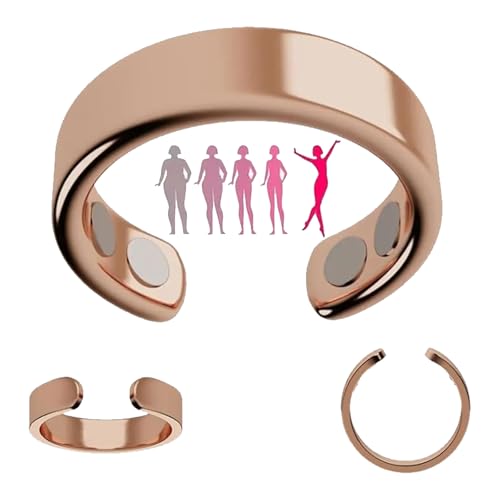 Generisch Vitalring, Magnetring Wechseljahre, SöMni Ring Damen Wechseljahre, SchlafqualitäT & Stressreduktion FüR NatüRliche Heilung (Rosé) von Generisch