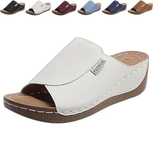 Generisch VivaStep Women's Comfortable Summer Slippers, VivaStep Sandals, Ergonomic & Non-Slip Sandals for Women (White,42) von Generisch