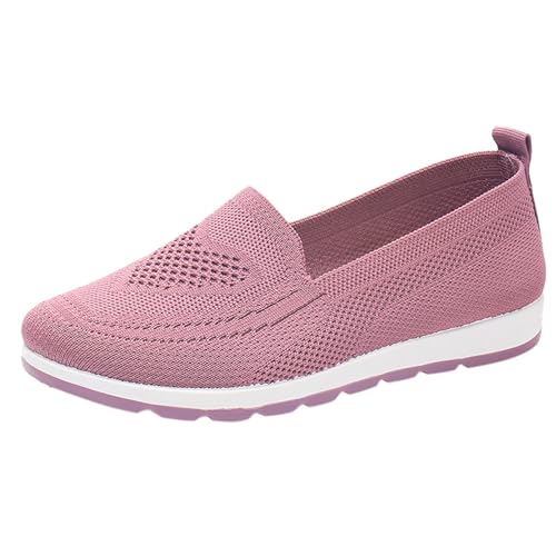 Generisch Walking Schuhe Damen Leicht Damenschuhe Slip On Sneakers Vermascht Bequeme Sportschuhe ohne Schnürung Mesh Stoffschuhe Atmungsaktive Freizeitschuhe Sommerschuhe mit Rutschfester Sohle von Generisch