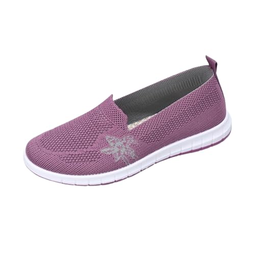 Generisch Walkingschuhe Damen Freizeitschuhe Sommer Mesh Atmungsaktiv Leichtgewichts Loafer Einfarbig Flache Weiche Sohle rutschfeste Turnschuhe Outdoor Casual Bequeme Trekkingschuhe 35-41 von Generisch