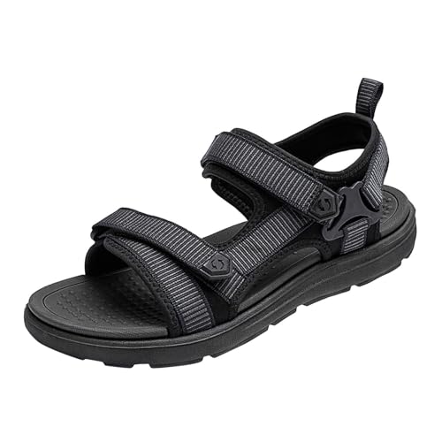 Generisch Wandersandalen Damen Leder - Trekking Sandalen Orthopädische Sandaletten Rutschfest Sportsandalen Atmungsaktive Turnschuhe Bequeme Schlappen Verstellbarem Riemen Outdoorsandale von Generisch