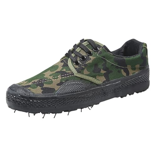 Generisch Wanderschuhe Flach Befreiungsschuhe rutschfest Arbeitsschuhe Camouflage Landwirtschaftschuhe Leichte Turnschuhe Verschleißfest Halbschuhe Schnür Trekkingschuhe Outdoor Militärschuhe von Generisch