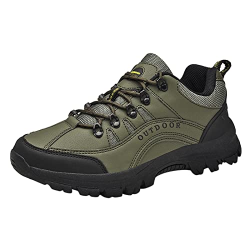 Generisch Wanderschuhe Herren Wasserdicht Leicht 48 Bequem Wasserdicht Schuhe Trekkingschuhe Schwarz Sportlich Atmungsaktive Hoch Outdoor Schuhe Boots Rutschfeste Abriebfest Wanderschuhe Sneaker von Generisch