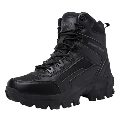 Generisch Wanderstiefel Herren Leicht, Winterschuhe Hoch Kampfstiefel Outdoor Militärstiefel Männer Wanderschuhe Arbeitsstiefel Schnürsenkel Herrenstiefel Trekking Hikingschuhe Walkingschuhe von Generisch