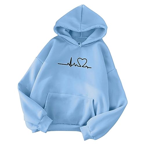 Generisch Warehouse 1 Euro Artikel Zipper Hoodie 2024 Kapuzenpullover für Damen lockere Passform Kostüm komfortable Sweatshirt Jacke mit Kapuze Damen Sale Angebote von Generisch