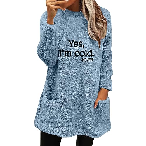 Generisch Warehouse-Deals Pullover Damen Lang Teddy Fleece Flauschig Pulli Weich Winter Warm Sweatshirt Langarm Fleecepulli Plüsch Tops Oberteile Mit Taschen Damen Oberteile Sale Generisch Warehouse-Deals Pullover Damen Lang Teddy Fleece Flauschig Pulli Weich Winter Warm Sweatshirt Langarm Fleecepulli Plüsch Tops Oberteile Mit Taschen Damen Oberteile Sale von Generisch