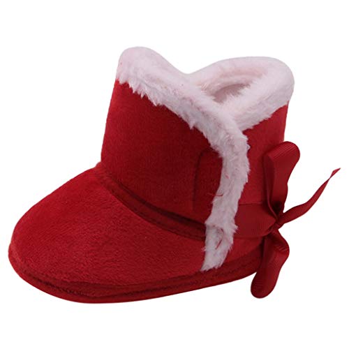 Generisch Warm Infant Prewalker Winter -Slip Snow Jungen Schuhe Kleinkind Baby Stiefel Baby Schuhe (Red, 21.5 Toddler) von Generisch