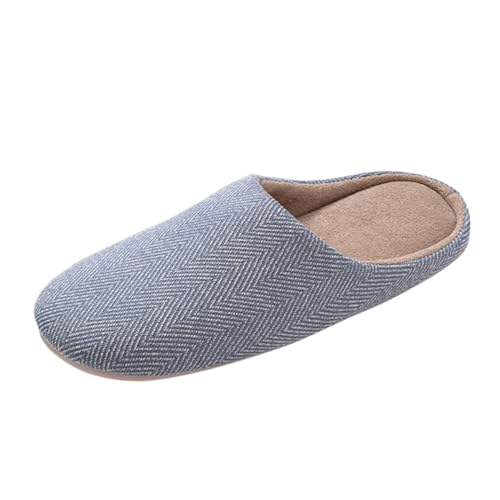 Generisch Warme Hausschuhe Paare Winter Hause Warme Baumwolle Hausschuhe Einfarbig Männer Frauen Paare Indoor Hause Einfache Stille Baumwolle hausschuhe Schwarze Hohe Schuhe Damen Elegant (Blue, 45) von Generisch
