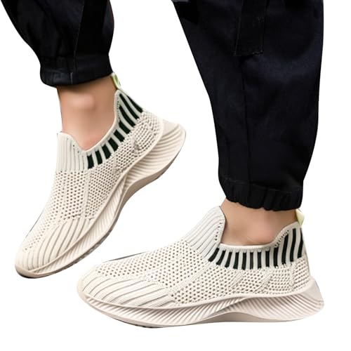 Generisch Wasserdichter Sneaker Jungen für Kinder zum Reinschlüpfen Hallenschuhe Junge 36 (Beige, 5-6Y) von Generisch