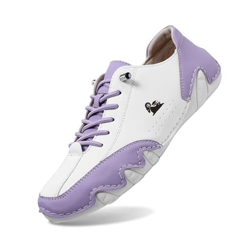 Generisch Wasserfeste Schuhe Herren Winter Paar Herren Frühling Sommer rutschfeste Wanderschuhe Mode leichte Schuhe für mittlere ältere Menschen Schuhe Herren Flammen (b-Purple, 35) von Generisch