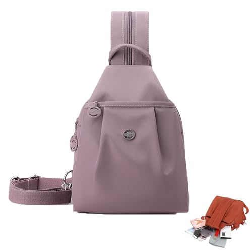 Generisch Waterproof 2-Way Commuter Bag, Oxford Convertible Shoulder Travel Bag, Large Capacity, Suitable for Travel and Commuting (Taro Pink) von Generisch
