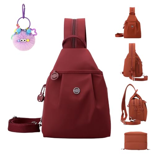 Generisch Waterproof 2-Way Commuter Bag, Waterproof Oxford Large Capacity Convertible Shoulder Bag, Anti Theft Crossbody Travel Tote Bag for Fitness, Commuting, Travel (red) von Generisch