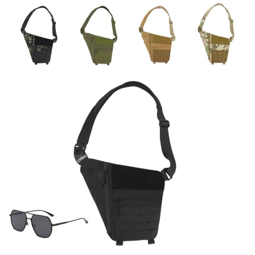 Generisch Waterproof Crossbody Bag,Shoulder Crossbody Sling Bag for Men,Large Capacity Multifunctional Outdoor Chest Bag (black) von Generisch