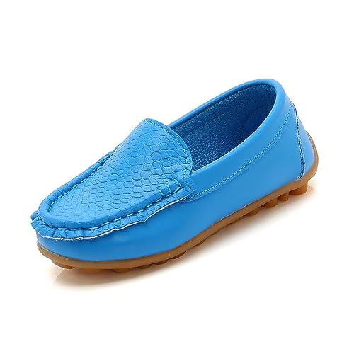 Generisch Weiche Slipper für, und Mädchen, zum Hineinschlüpfen, Kleid, Flache Schuhe, Bootsschuhe, Freizeitschuhe Hallenschuhe 28 (Sky Blue, 33 Big Kids) von Generisch