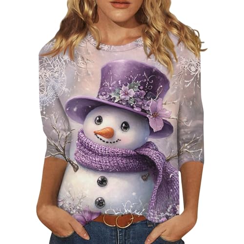 Generisch Weihnachten Damen Pullover Longsleeve Mittelalter Kleidung Eine Schöne Bescherung Weihnachten Pullover Mädchen Partner Weihnachtspullover Flauschiger Damen Weihnachtspullover (XL,A22) von Generisch