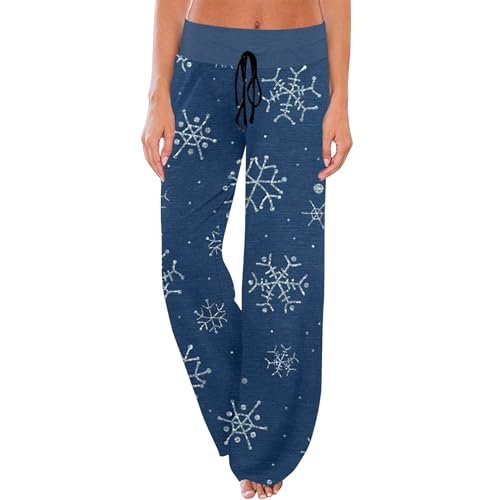 Generisch Weihnachten Kostüm Damen 2024 Mode Jogginghose Baggy Radlerhose Sporthose Lässig Wanderhose Leicht Arbeitshose Bequem Laufhose Haremshose Sweatpants Trainingshose(A02 Red,3XL) von Generisch