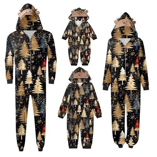 Generisch Weihnachten Schlafanzug Familien Pyjama Set Weihnachtspyjama Set Für Mutter Vater Baby Kinder Kuscheliges Lange Ärmel T-Shirt Plaid Hosen Große Größen Langarm Tops Und Lange Hosen von Generisch