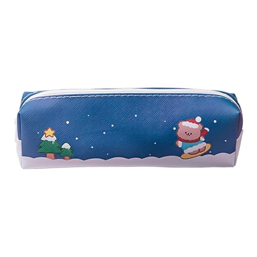 Generisch Weihnachts-Bleistifttasche - Süße Schminktasche mit Reißverschluss,Festliche Weihnachtsdekoration, Weihnachtsbeutel mit großem Fassungsvermögen für Stifte, Telefone, Kosmetika von Generisch