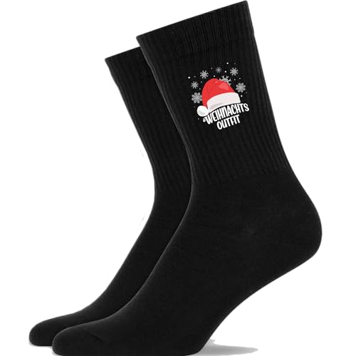 Generisch Weihnachts-Outfit Xmas - Atmungsaktive Weihnachtssocke Sportsocke Weihnachtsgeschenk Tennissocken Socken von Generisch