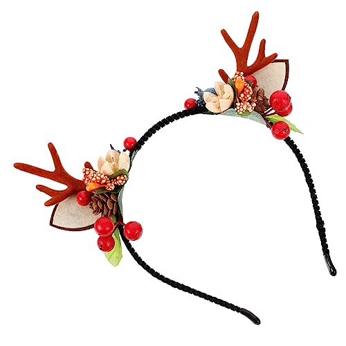 Generisch Weihnachts Rentier Geweih Haarreif Weihnachts Kopfband Für Erwachsene Und Festliches Kostümzubehör Für Partys Und Feiern Glitzernde Antler Haarschmuck Accessoire von Generisch