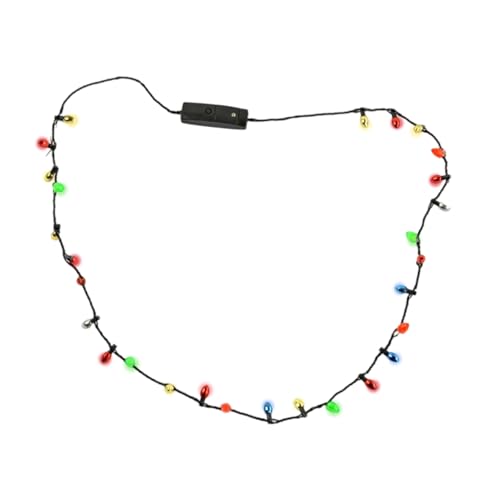 Generisch Weihnachtsbirnenketten - Leuchten In Der Dunklen Halskette Mit LED -Laternenperlen PP ABS -Elektronik 86cm | Halskette Leu-chten | Leuchtten Sie Den Dunklen Weihnachtsschmuck von Generisch