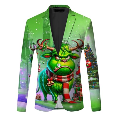 Generisch Weihnachtsjacke Männer Langarm Lustig Sakko Herren Weihnachten Funky Blazer 3D Drucke Freizeit Anzugjacke für Neujahr Party Smokings Xmas Kostüm Weihnachtsanzug Jacket. Generisch Weihnachtsjacke Männer Langarm Lustig Sakko Herren Weihnachten Funky Blazer 3D Drucke Freizeit Anzugjacke für Neujahr Party Smokings Xmas Kostüm Weihnachtsanzug Jacket. von Generisch