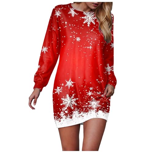 Generisch Weihnachtskleid Damen Pulloverkleid,Weihnachts Strickkleid Rundhals|Weihnachtskleider Damen mit Rot Weinglas Muster Minikleid Große Größen Weihnachtskleidung Knielang für (11-Brick Red, S) Generisch Weihnachtskleid Damen Pulloverkleid,Weihnachts Strickkleid Rundhals|Weihnachtskleider Damen mit Rot Weinglas Muster Minikleid Große Größen Weihnachtskleidung Knielang für (11-Brick Red, S) von Generisch