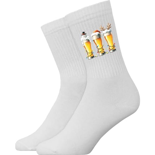 Generisch Weihnachtsmotive - Atmungsaktive Weihnachtssocke Sportsocke Weihnachtsgeschenk Tennissocken Socken von Generisch