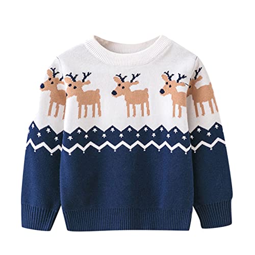 Generisch Weihnachtsoutfit Baby Mädchen Jungen Weihnachten Strick Pullover Pullover Kleinkind Kinder Santa Claus Print Weihnachtspullover von Generisch