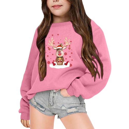 Generisch Weihnachtsoutfit Mädchen Weihnachtspullover Kinder Weihnachten Sweatshirt Pullover Mädchen Junge Weihnacht Weihnachtspulli Weihnachtsoutfit Christmas Weihnachtskleidung Weihnachtsmann von Generisch