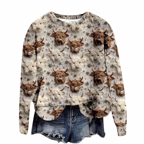 Generisch Weihnachtspullover Damen Norweger Pullover Weihnachts Pullis Bunt Wollpullover Winter Norwegen Bunte Grobstrickpullover Norwegerpulli Christmas Sweater Baumwolle Weihnachtspullover Generisch Weihnachtspullover Damen Norweger Pullover Weihnachts Pullis Bunt Wollpullover Winter Norwegen Bunte Grobstrickpullover Norwegerpulli Christmas Sweater Baumwolle Weihnachtspullover von Generisch