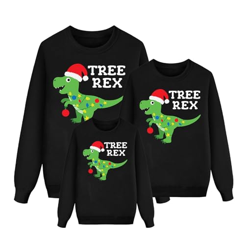 Weihnachtspullover Familie Set Damen Herren Kinder Lustig Weihnachtspulli Pärchen Ugly Christmas Sweater Rundhals mit Reindeer Unisex Weihnachts Pullover Familie Set Weihnachtsoutfit von Generisch
