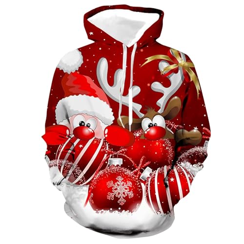 Generisch Weihnachtspullover Herren Weihnachtsmann Rentier Druck Hoodie Merry Christmas Kapuzenpullover Weihnachtsbaum Muster Sweatshirt Weihnachtspulli Pullover Herren Lustige Neujahrsgeschenk Generisch Weihnachtspullover Herren Weihnachtsmann Rentier Druck Hoodie Merry Christmas Kapuzenpullover Weihnachtsbaum Muster Sweatshirt Weihnachtspulli Pullover Herren Lustige Neujahrsgeschenk von Generisch
