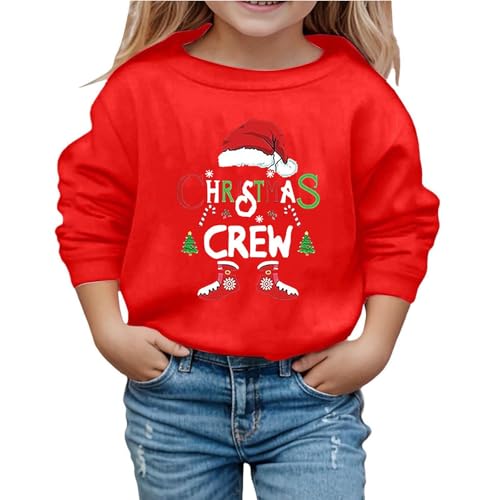 Generisch Weihnachtspullover Kinder 122 Weihnachtspullover Kinder Weihnachten Sweatshirt Pullover Mädchen Junge Christmas Weihnachtsoutfit Weihnachtspulli Weihnacht Weihnachtsmann Weihnachtskleidung von Generisch
