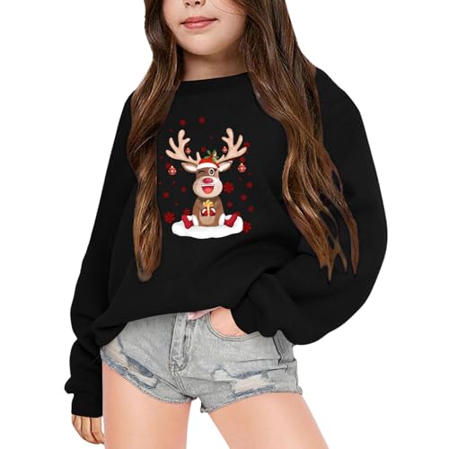 Generisch Weihnachtspullover Mädchen Weihnachtspullover Kinder Weihnachten Sweatshirt Pullover Mädchen Junge Weihnacht Weihnachtspulli Weihnachtsoutfit Christmas Weihnachtskleidung Weihnachtsmann von Generisch