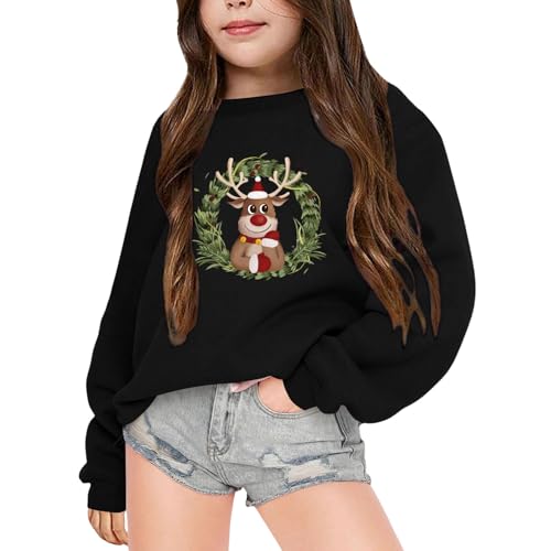 Generisch Weihnachtspullover Mädchen Weihnachtspullover Kinder Weihnachten Sweatshirt Pullover Mädchen Junge Weihnacht Weihnachtspulli Weihnachtsoutfit Christmas Weihnachtskleidung Weihnachtsmann von Generisch