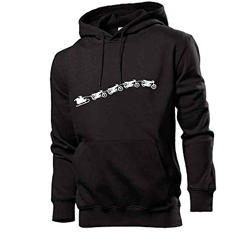 Generisch Weihnachtsschlitten aus fliegenden Simson S50 S51 Männer Hoodie Sweatshirt Schwarz L von Generisch