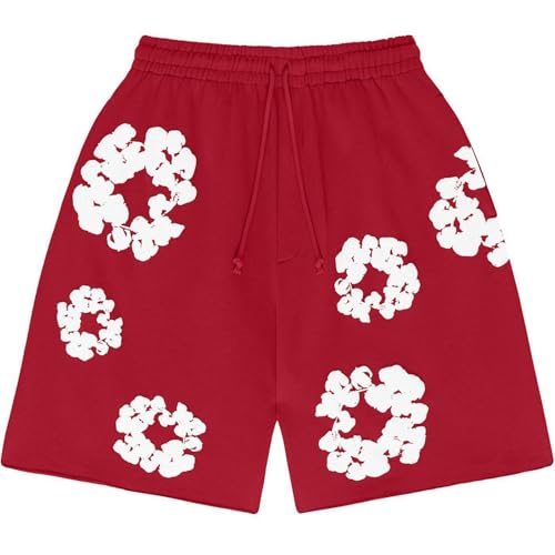 Weinrot Kurze Hose Herren Mit Taschen Baumwolle Bermuda Shorts Blumenmuster Sportshorts Mann Sommer Freizeit Shorts Männer Sweatshorts Jogginghose Kurz Elastische Kurze Hosen Weinrot Kurze Hose Herren Mit Taschen Baumwolle Bermuda Shorts Blumenmuster Sportshorts Mann Sommer Freizeit Shorts Männer Sweatshorts Jogginghose Kurz Elastische Kurze Hosen von Generisch